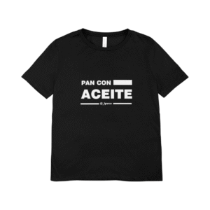 pulover negro pan con aceite